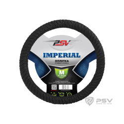 Оплетка на руль psv imperial (черный) m,экокожа