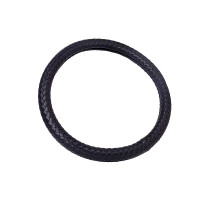 Оплетка на руль черная-плетеная