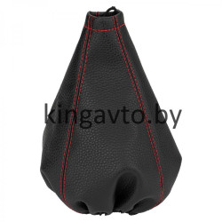 Чехол кулисы кожзам красная строчка