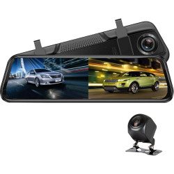 Авто-видеорегистратор зеркало v-9 10* с двумя камерами