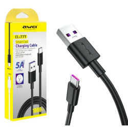 Кабель usb awei cl-77  type-c {black} 1000mm