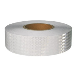 Лента светоотражающая белая 3м