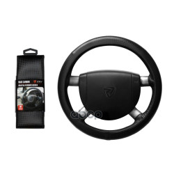 Оплетка на руль psv nais carbon (черный/отстрочка черная) м,экокожа (хит продаж)