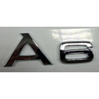 Надпись ауди хром а6