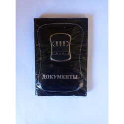 Автообложка на документы кожа со значком