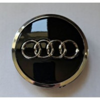Audi (61x55x13) колпачок на ступицу литого диска чёрный+хром серия 350