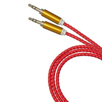 Кабель aux jd124 резино-спиралевый 1000mm (red)