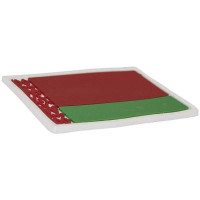 Коврик нескользящий д/панели флаг беларуси (18*10см)