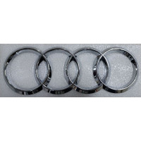 Эмблема ауди хром длина 26см ширина 8,5см (штырь)