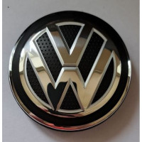 Volkswagen (66x56x14) колпачок на ступицу литого диска чёрный+хром серия 350 (01443)