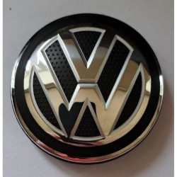 Volkswagen (66x56x14) колпачок на ступицу литого диска чёрный+хром серия 350 (01443)