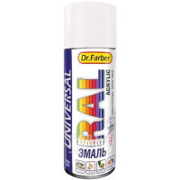 Эмаль универсальная глянцевая dr.farber  сигнально-белая 520 мл