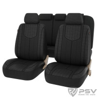 Чехлы prime черный полиэстер с имитацией кожи