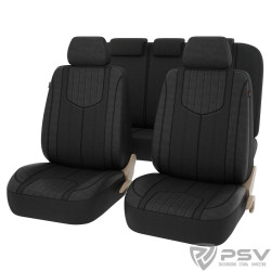 Чехлы prime черный полиэстер с имитацией кожи