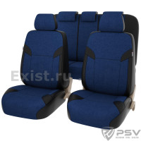 Чехлы psv amulet next  (черный-синий), экокожа + велюр