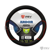 Оплетка руля экокожа ardor черный отстрочка красная