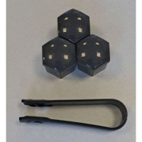 K02 19mm графит декоративные колпачки на болты под 19 ключ,высота 2,4см (компл.20шт)